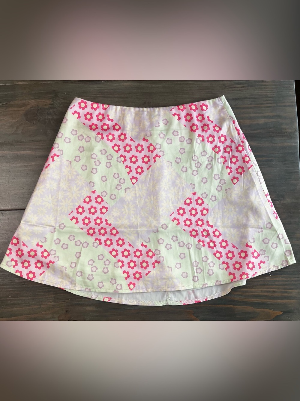 Princess Polly Pink, Sage and Yellow Floral Mini Skirt